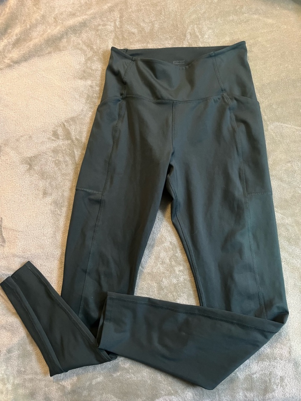 High Waist Green Pocket Leggings